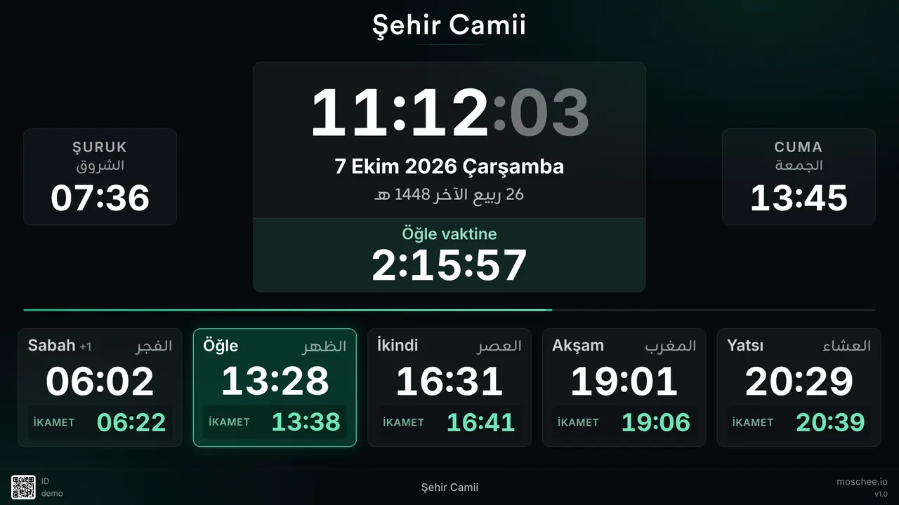 „Klasik“ tasarımında cami ekranı